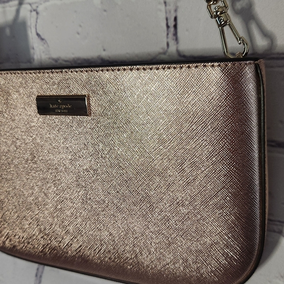 Kate Spade Women's Kenzie Limited Rose Gold Shimmer  Pochette Bag NWT - Picture 2 of 8